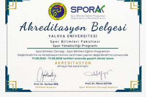 Spor Bilimleri Fakültemizde Akreditasyon Başarısı